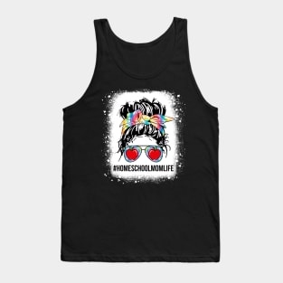 Messy Bun Homeschool Mom Life Mother's Day Tank Top